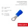 Ring Tip isolated Ø 4.3 mm 1.5-2.5mm² (NKI 2.5-4/NKI2-4), blue, in pack. 10 pcs.