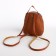 Women's backpack of artificial leather with lightning, 1 pocket, brown color