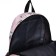 Young backpack from textiles with a zipper, 3 pockets, waist bag, pink color