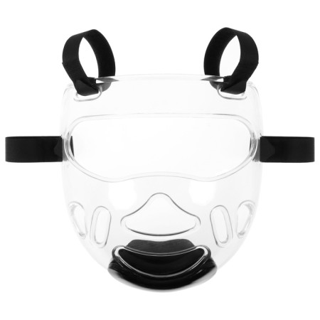 Protective mask for taekwondo Fight embare, on Velcro, size S, transparent-2