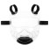 Protective mask for taekwondo Fight embare, on Velcro, size S, transparent