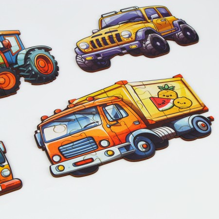 Puzzles Wooden -developing "cars" for kids-6