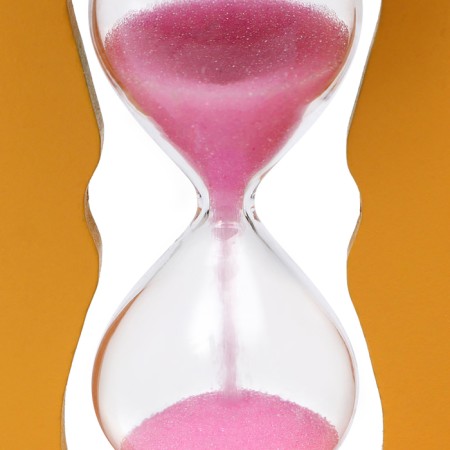 Sanding clock "Bear", souvenir, with a pencil, 13.5 x 13.5 x 10 cm, pink-3