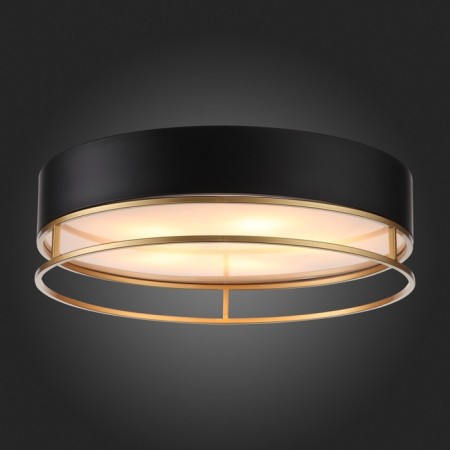 Ceiling lamp ST LUCE. SL1127.432.05. Chodo. 5x40 watts, E27, 60x60x18 cm, black color, matte gold-4