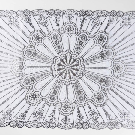 Openwork napkin for the table "Rays", 84 × 40 cm, PVC, silver color-4