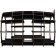 House-house with EWA fur “Koshkin House”, black frame, white fur