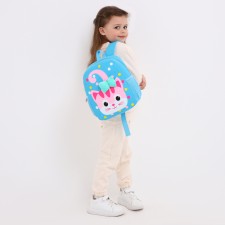 Baby backpack on lightning, blue color