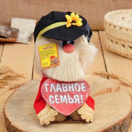 Orak-Domova "Kuzya in the cap, with heart", 30x16x14 cm, mix
