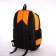 School backpack from textiles on a zipper, 4 pockets, color orange color