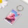 Acryl key a "pink snake" 3.5x5 cm