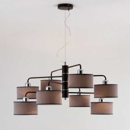 Suspended chandelier Citilux "Form" CL428281, 82x82x45 cm, 8x60W, E27, brown color-3