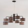 Suspended chandelier Citilux "Form" CL428281, 82x82x45 cm, 8x60W, E27, brown color