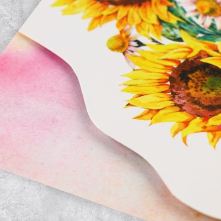 Congratulatory card "Sunflowers", flowers, 12 × 18 cm-5