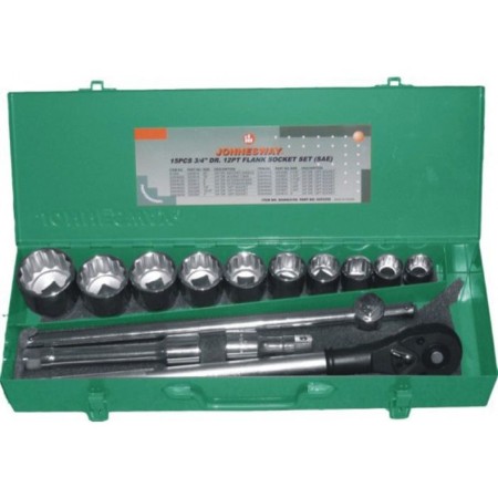 Set of end heads Jonnesway S04H6415S, 15 items