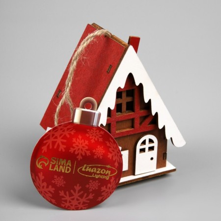 Submissive Sveta "Winter House", 9x5.5x10 cm, 1 LED, AG10X3 (in the set), glow warm white-3