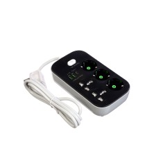 An extension cord 3 euro + 2 univ. Roose, 2m, 1300 W, 3x0.75 mm2, 2 USB-A + USB-C, 2.1A, C/K, with an off.   10534