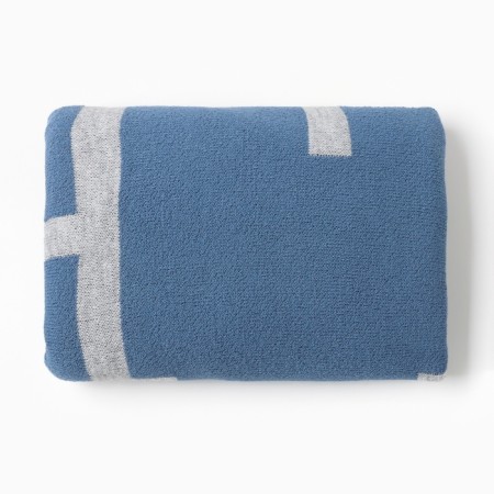Female Bilateral Mist Blue/Gray Scarf, size 47*226cm-5