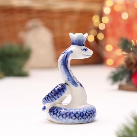 Souvenir "Cobra with Crown", Gzhel-3