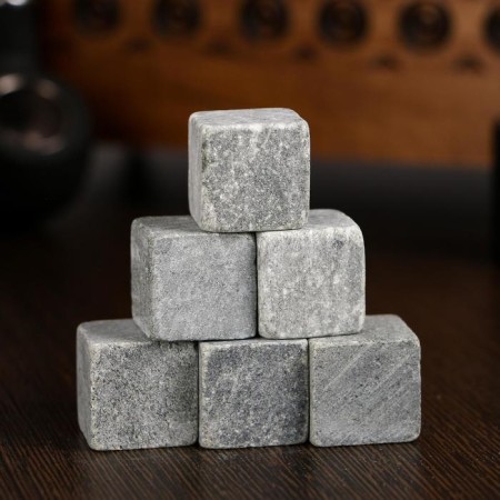 Stones for whiskey in the bag "winner in life", natural steat, 6 pcs-1