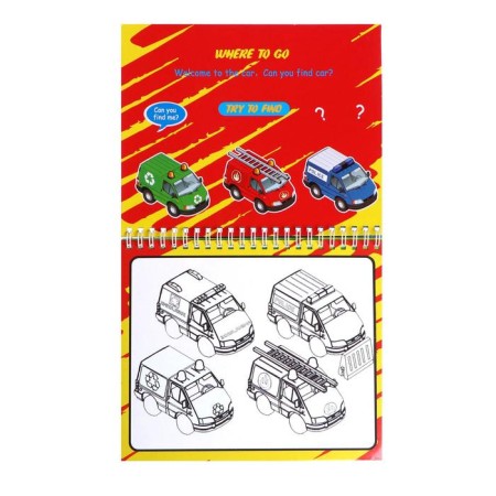 Book for drawing water "Transport-2", with a marker-1