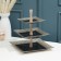 VAZ for fruits "Etruscan", 3 tiers, black and gold