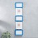 Photo frame plastic in 5 photos "Kruzo", col. with beads white-blue