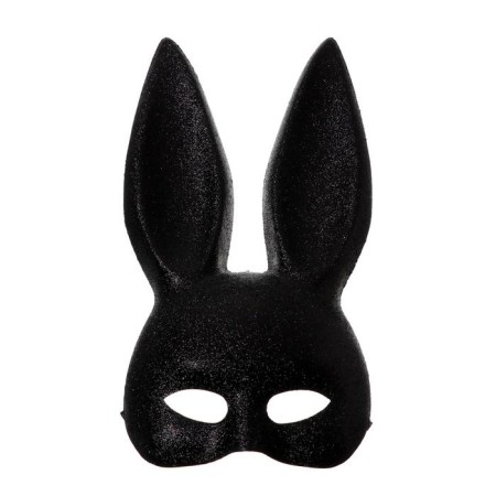 Mask "Bunny" black with sparkles-1