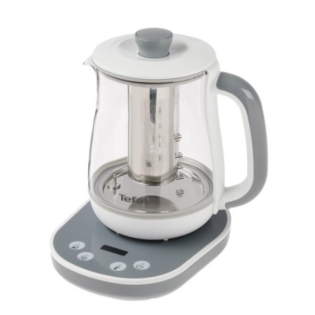 Electric kettle Tefal BJ551B10, glass, 1.5 l, 1430 W, adjustment t °, white-1