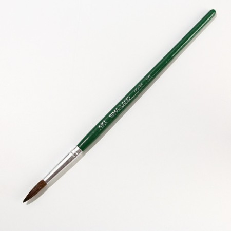 Brush for drawing from hair ponies Round No. 7 short handle-1