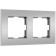 Frame for 2 posts SLAB (matte silver) W0022965