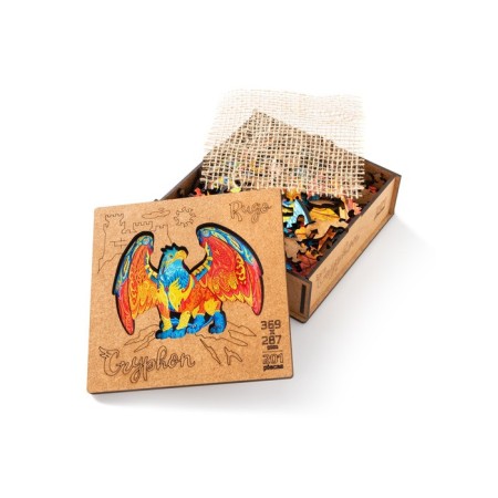 Wooden puzzle "Griffin", size l - 29 × 37 cm, 201 parts-4