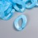 Decor for creativity plastic "Ring for the chain" Blue set of 25 pcs 2.3x1.65 cm
