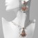 Set 2 objects: earrings, pendant "Lotus", white-first-first color in gold, 48 cm