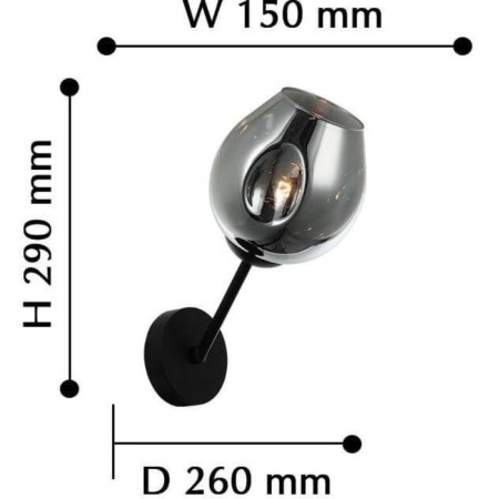 Bra Traube, 40W E27, black color-2