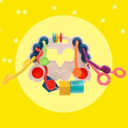 A toy developing "crab" for kids, a pulling with a sorter-9