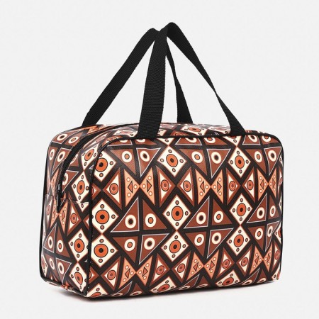 Lightning cosmetic bag, brown color