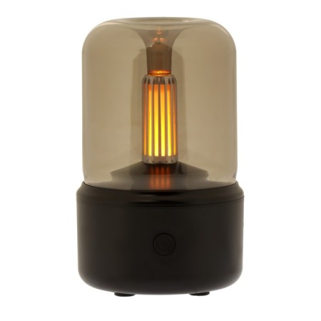 Aromadiffusor HM-9 with candlestick, ultrasonic, 120 ml, from USB to computer, backlight, black-1