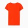 T-shirt female o-shaped neckline, orange color, size 50