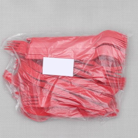 Plastic one -time plastic, 16.5 cm, red color-4