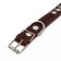 Leather collar on synthetic winterizer "Hedgehog", 56 x 2.5 cm, Osh 35-45 cm, brown