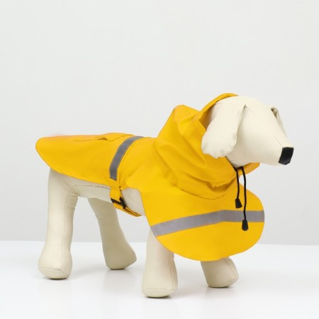 Dog raincoat, size XL (DS 30-35, OG 38-43, Osh 26-31 cm), yellow