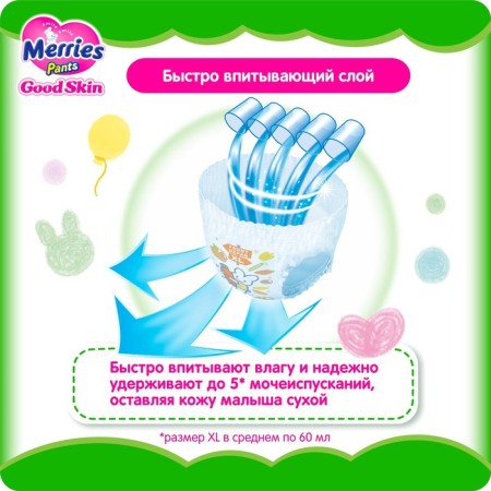 Mestrus Merries Good Skin, XL 12-19 kg, 38 pcs-3