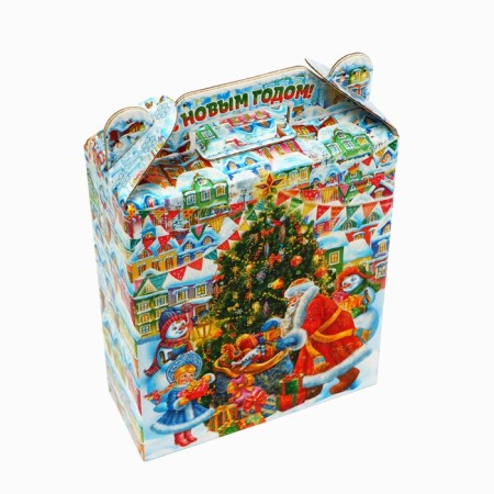Gift box New Year's gift "Magic City" 16.8 x 7 x 25 cm. New Year-2