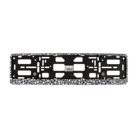 Frame for a car number, book, black, "skulls"-1