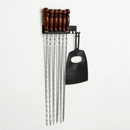Set for barbecue "Mangalych" Shampur 50 cm - 6 pcs, dough, suspension