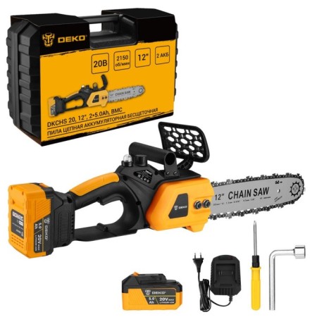 DREAL DRASTE DEKO DKCHS 20, Brightless, 20 V, 2x5 Ah, 12 ", 2150 rpm