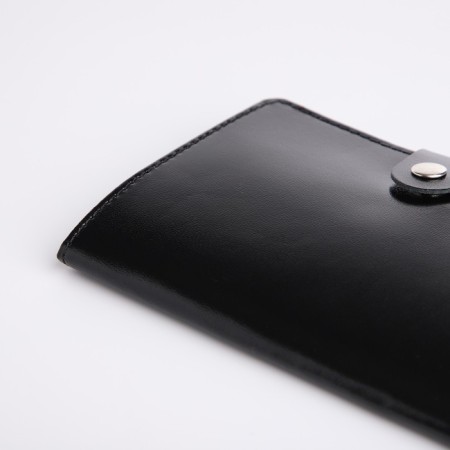 Passport cover on the button, black color-3