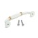 PC176BL LIGHT tundra handle, m/o 96 mm, white color with gold