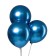 Latex ball 12 "Chrome", metal, set of 100 pcs., Blue color