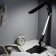 NLED-497-12W-BK desktop lamp on the clamp and with the base of black